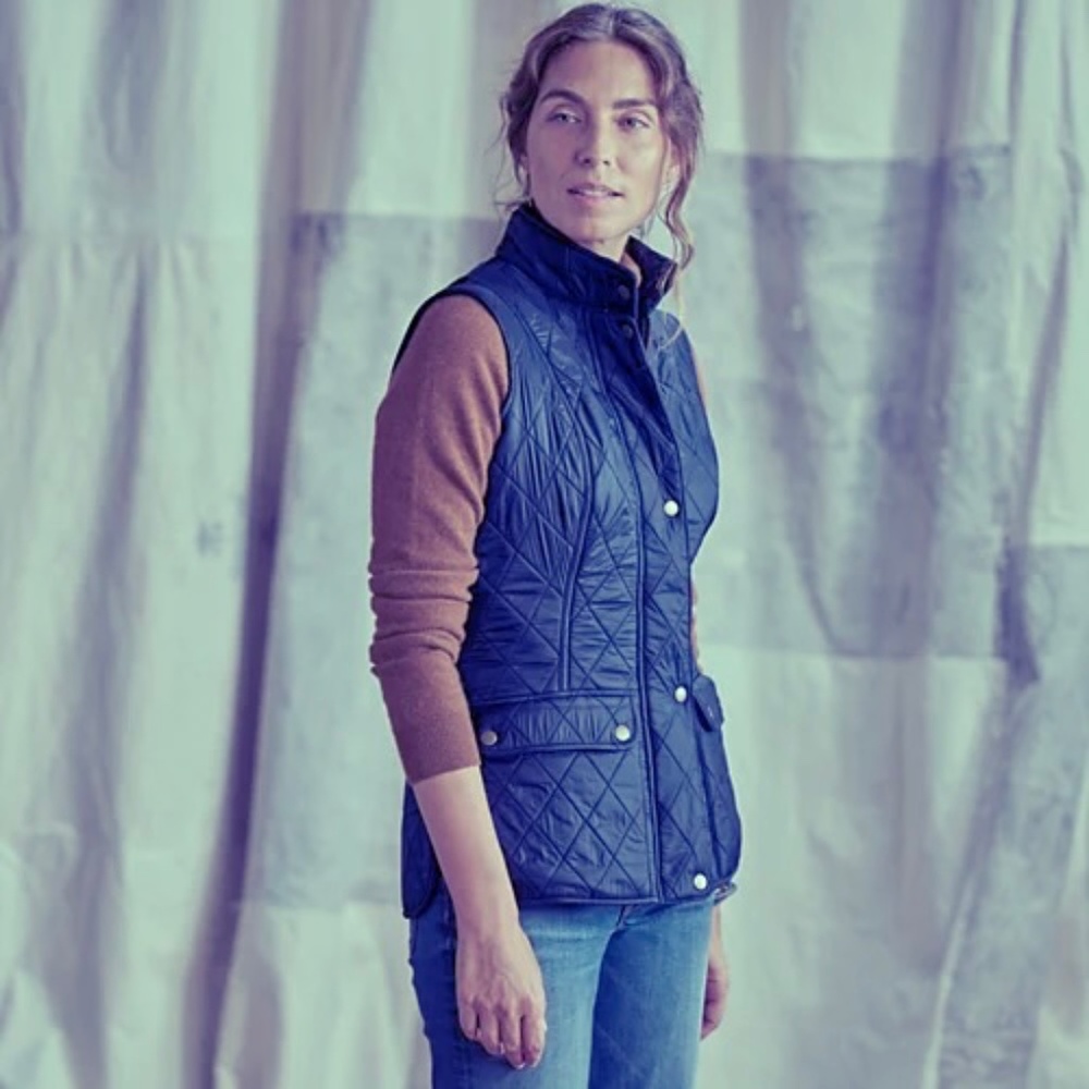 Barbour Wray Gilet Vest in China Blue Size 10
